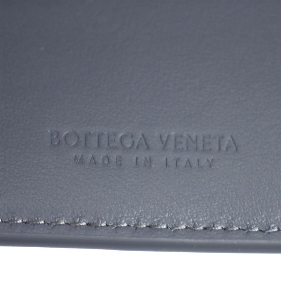 BOTTEGA VENETA ブルーグレー レザー 二つ折り財布 ボッテガ BOTTEGA VENETA ボッテガヴェネタ 二つ折り財布 イントレ