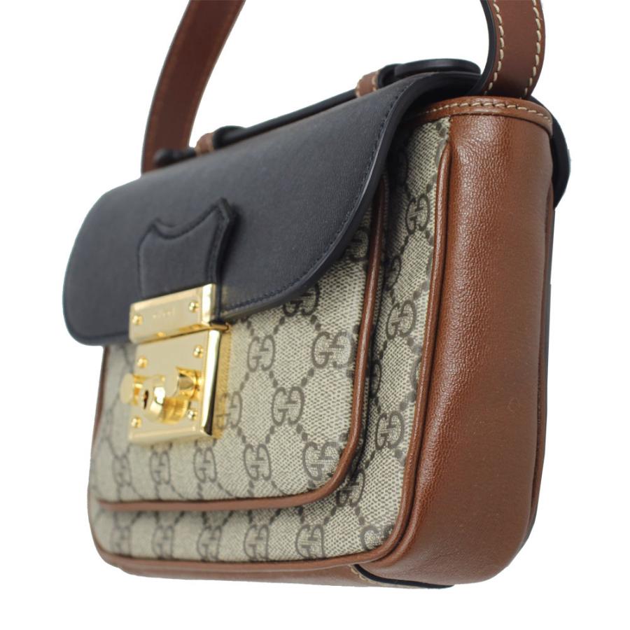 近年モデル グッチ パドロック ハンドバッグ GGスプリーム レザー GUCCI 【新品同様】グッチ GGスプリーム パドロック ミニ 2WAY