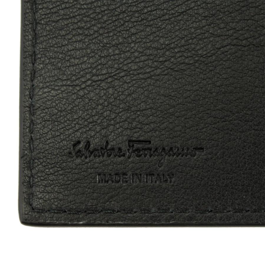FERRAGAMO（フェラガモ） 二つ折り札入れ 財布 メンズ レザー ブラック