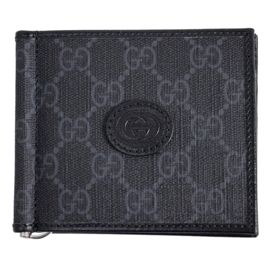 GUCCI（グッチ） マネークリップ メンズ 二つ折り 財布 GGスプリーム