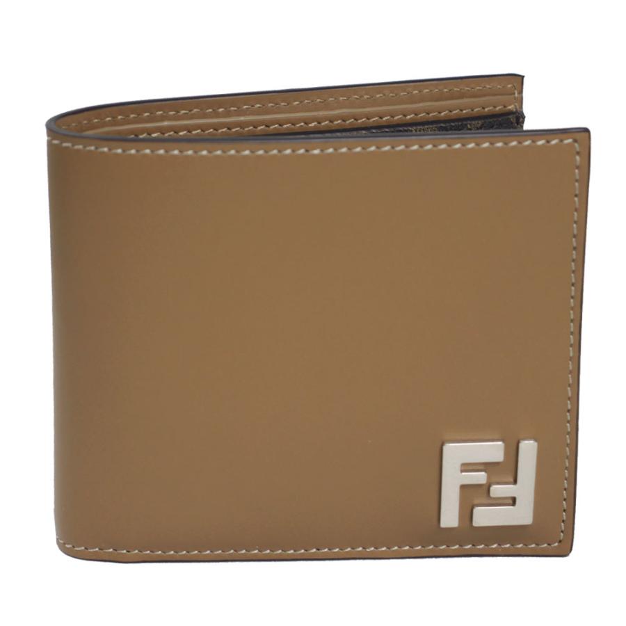 【新品訳あり】FENDI エフ イズ 二つ折り　財布 Fグレージュ レザー FENDI - 新品 フェンディ FENDI 2つ折り財布 エフ イズ