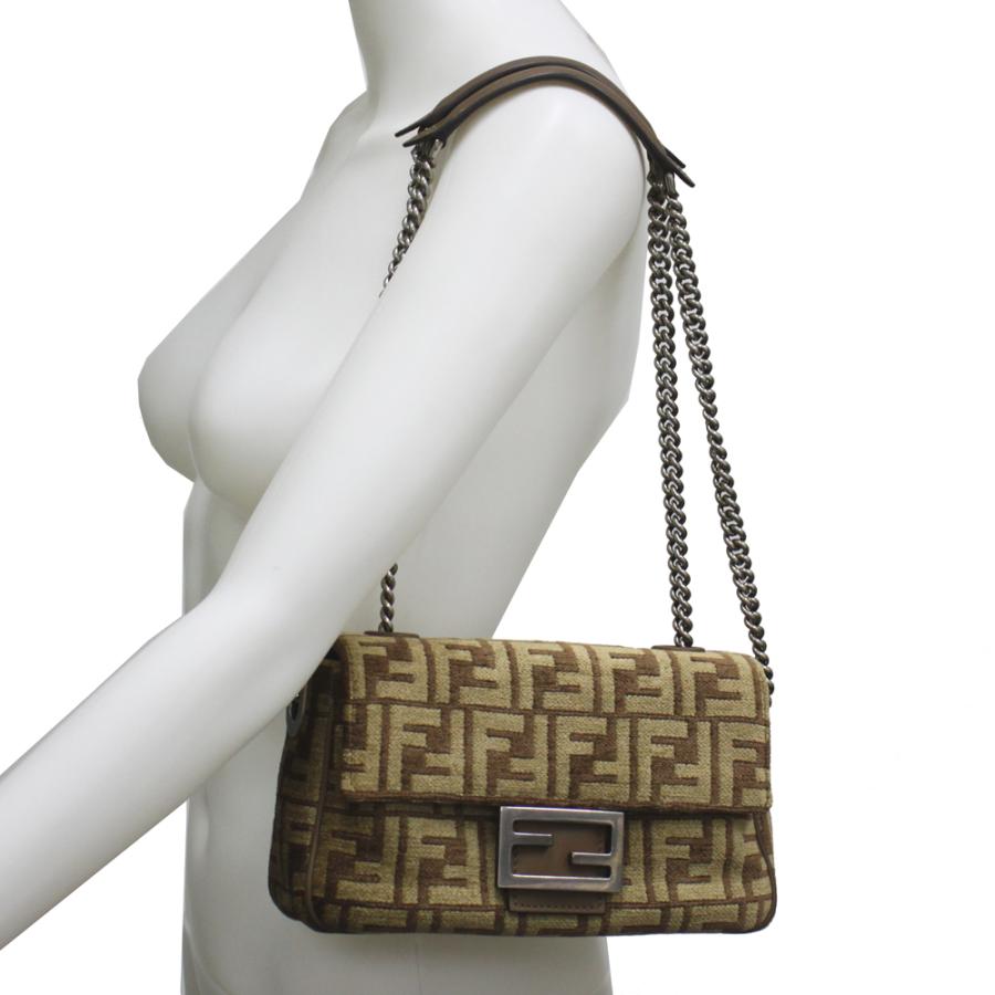 FENDI フェンディ チェーン ショルダーバッグ バゲット ミディ