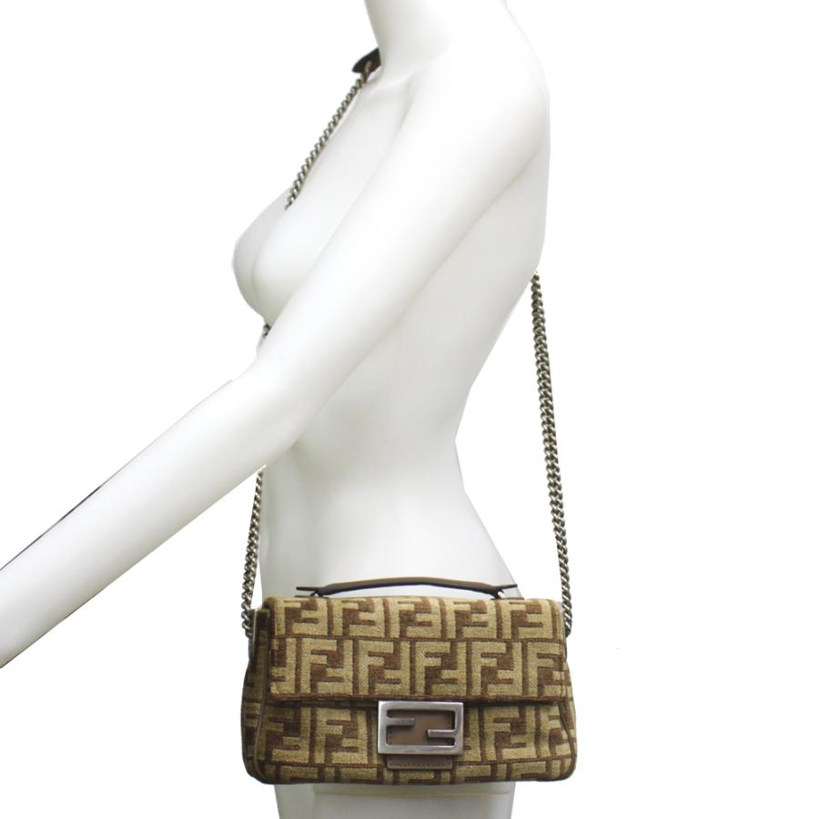 FENDI フェンディ チェーン ショルダーバッグ バゲット ミディ
