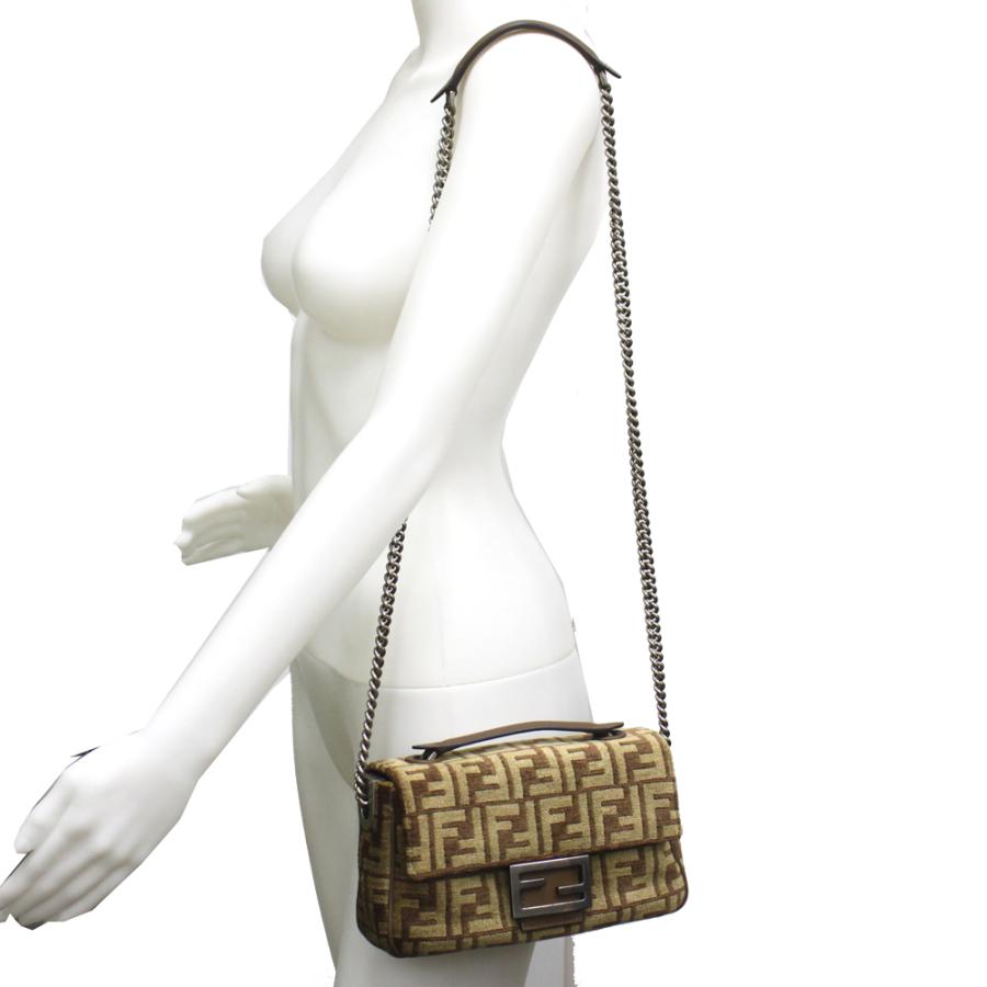 FENDI フェンディ チェーン ショルダーバッグ バゲット ミディ