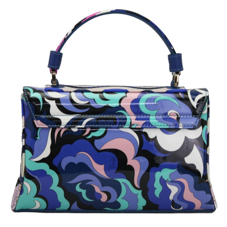 良品 エミリオプッチ ミニハンドバッグ ポーチ キャンバス ブラウン系 総柄 良品 エミリオプッチ ミニハンドバッグ ポーチ キャンバス ブラウン系