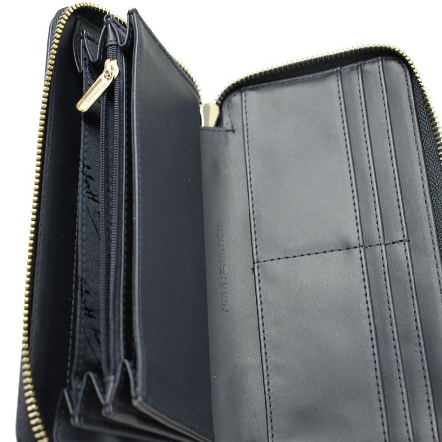 トミーヒルフィガー 長財布 ネイビー AW0AW10975 DW5 TOMMY HILFIGER トミーヒルフィガー 財布 レディース ラウンド