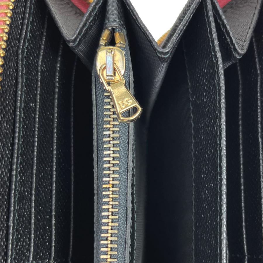 ドルチェ&ガッバーナ 長財布 ピンク 訳あり BI0473 B5346 8H401 DOLCE&GABBANA ドルチェ＆ガッバーナ ラウンドファスナー長財布