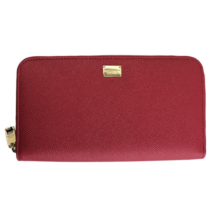 超大特価 ドルチェ ガッバーナ 財布 レディース Dolce Gabbana ラウンドファスナー長財布 型押しレザー レッド 内側レモンプリント Bi0473 B5372 人気の Skylanceronline Com