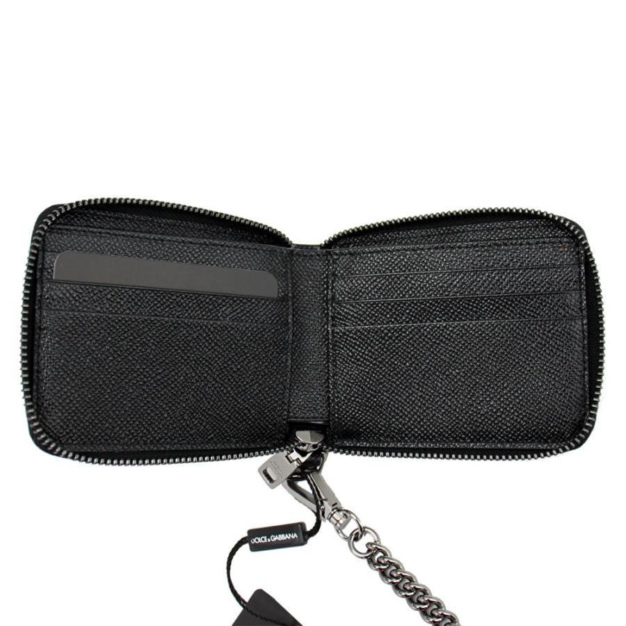 DOLCE&GABBANA ブラック折り財布 チェーン付き DOLCE&GABBANA ブラック