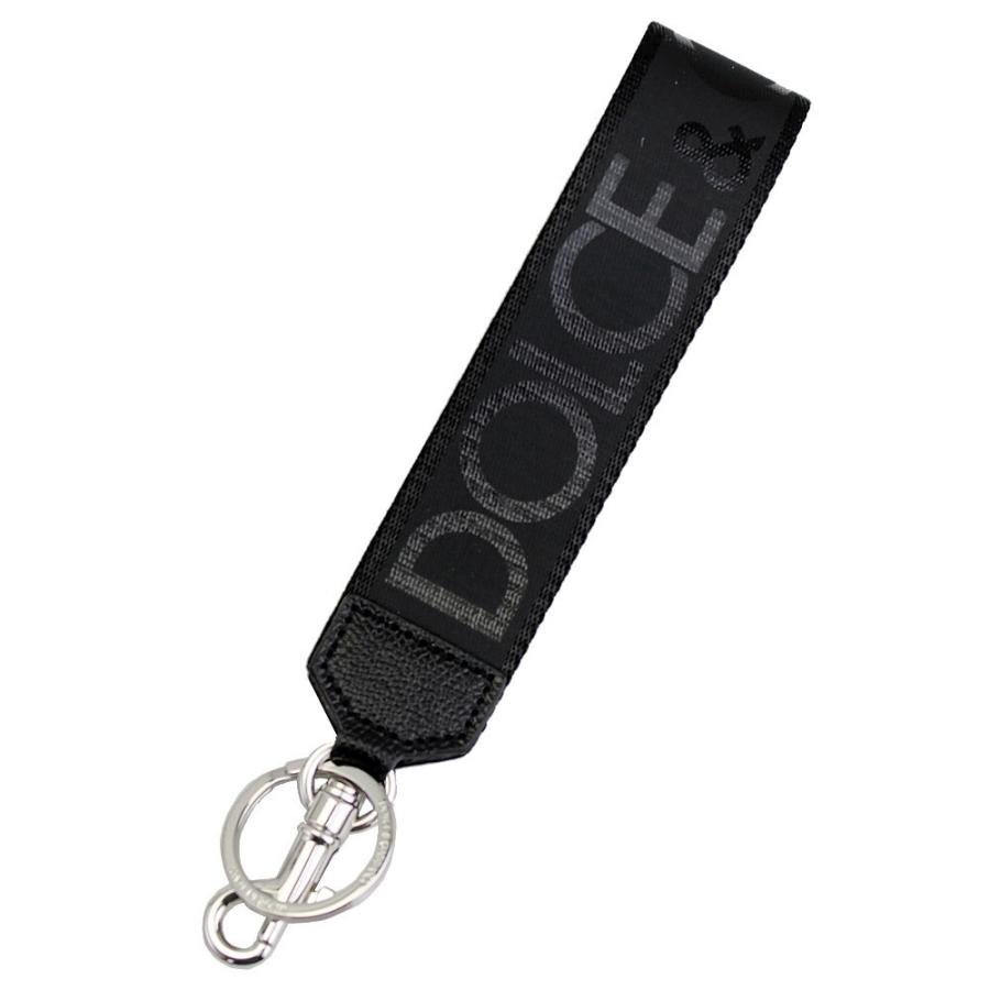 ドルチェ＆ガッバーナ キーホルダー メンズ レディース DOLCE＆GABBANA バッグチャーム ロゴストラップ ブラック BP2684 B9M08 8C803 | DOLCE&GABBANA