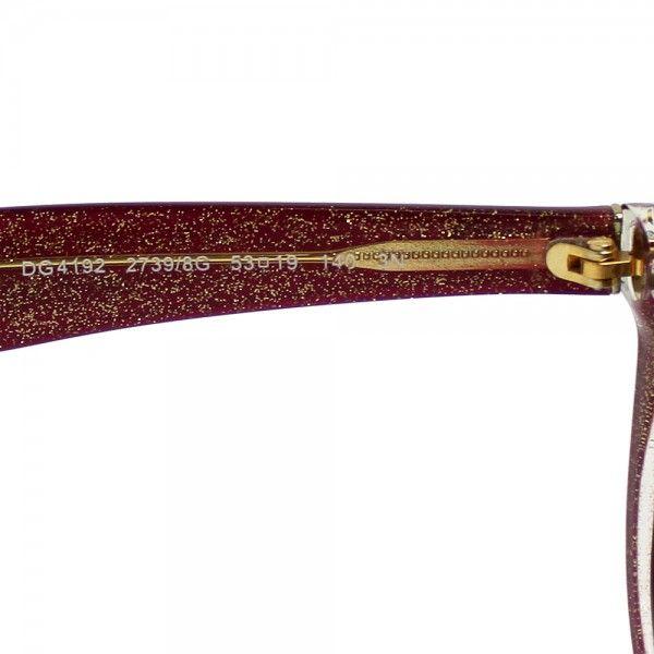 ドルチェ&ガッバーナ DOLCE & GABBANA サングラス グリッター ボルドー 