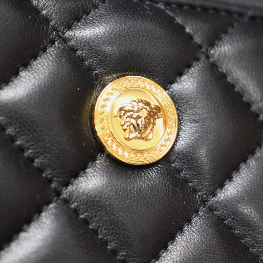 ヴェルサーチ 財布 メンズ レディース VERSACE ラウンドファスナー長財布 メデューサ キルティング レザー ブラック DPDI175S 1A03912 1B00V｜goguysshop｜03