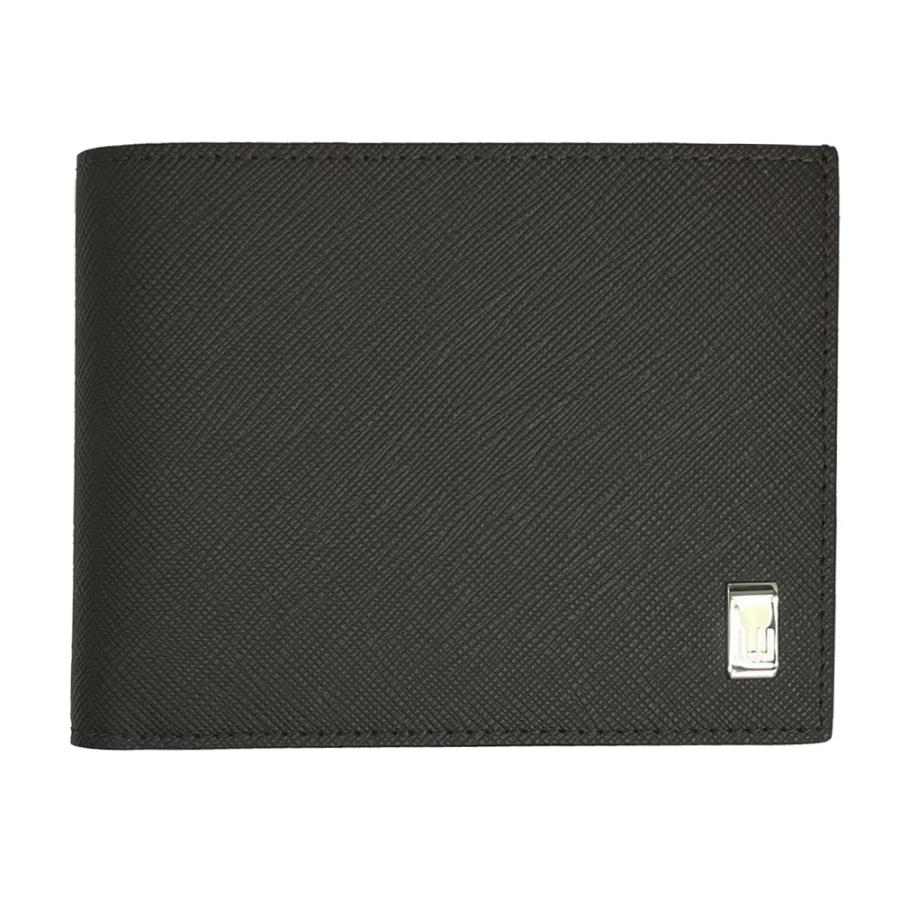 【廃盤・新品】dunhill （ダンヒル）二つ折り財布 ダンヒル 財布 DUNHILL 二つ折り財布 小銭入れあり プレーン ブラック