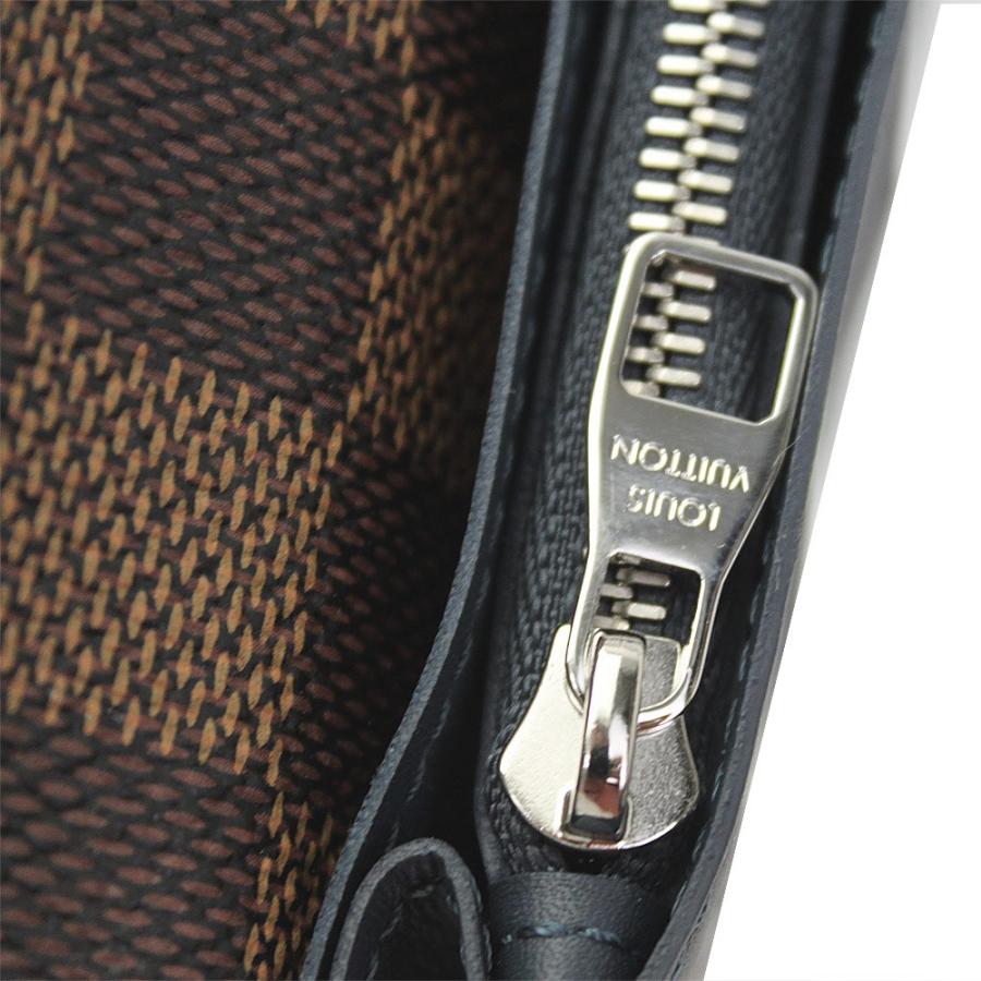 超美品 ルイヴィトン ダミエ エベヌ ポルトフォイユ ブラザ 財布 長財布 LOUIS VUITTON ルイ・ヴィトン ダミエ・エベヌ ポルトフォイユ