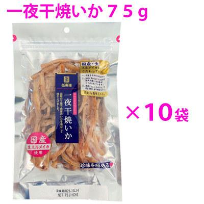 【送料無料】一夜干焼いか75ｇ×10袋セット★【のし・ラッピング・小分け袋不可】