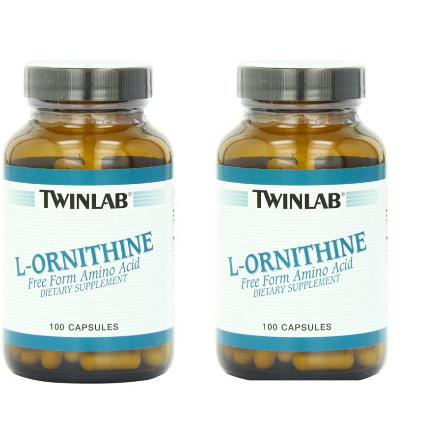お得な2本セット Twinlab社L-オルニチン500mg配合 100粒入り×2本