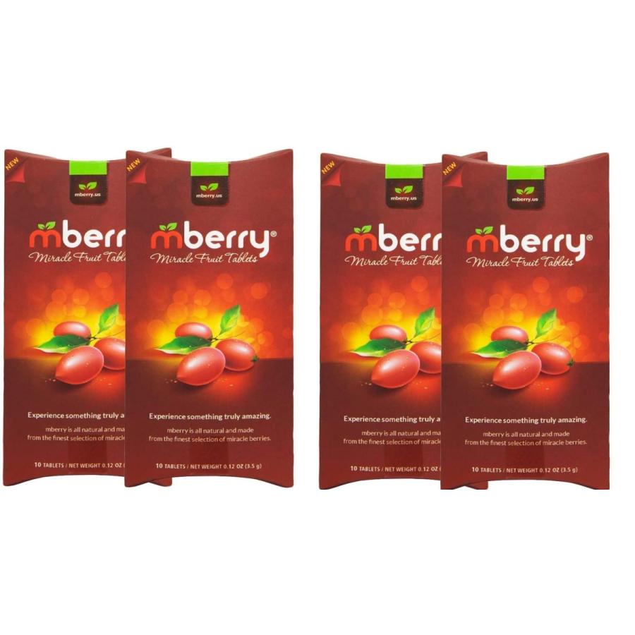 お得な4個セット Mberry社ミラクルフルーツタブレット 酸っぱい食べ物