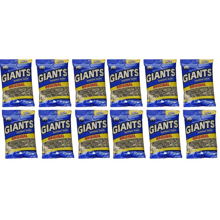 お得な12袋セットジャイアント塩漬けヒマワリの種168g×12袋 Artist Unknown GIANTS Salted Sunflower Seeds 12bag 5.75 oz