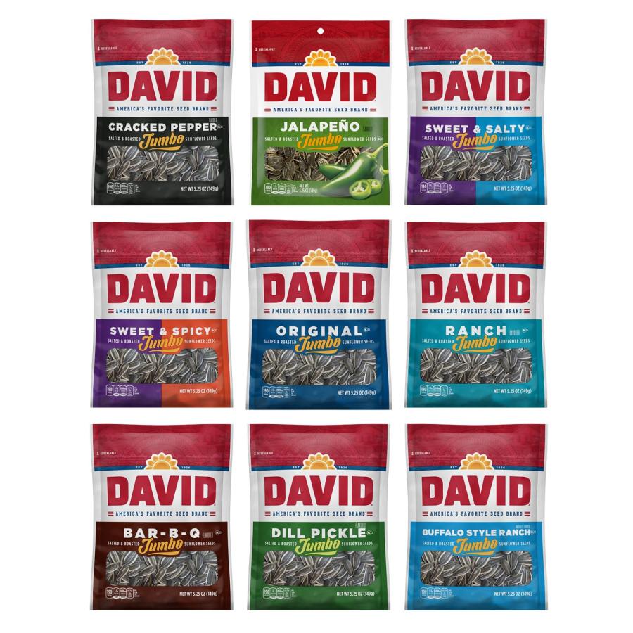 お得な9袋セットDavid社 Sunflower Seeds ひまわりの種9種類の
