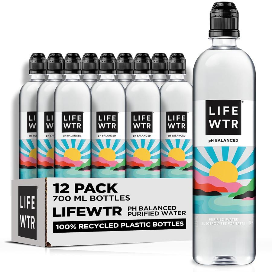 お得な12本セット」LIFEWTR 社 プレミアム精製水 電解質で pH バランス