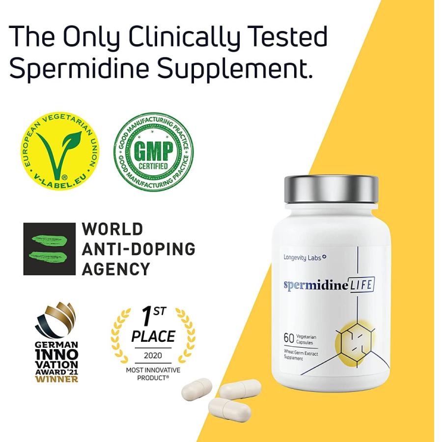 高品質LONGEVITY LABS 社スペルミジン/ポリアミンspermidine配合 