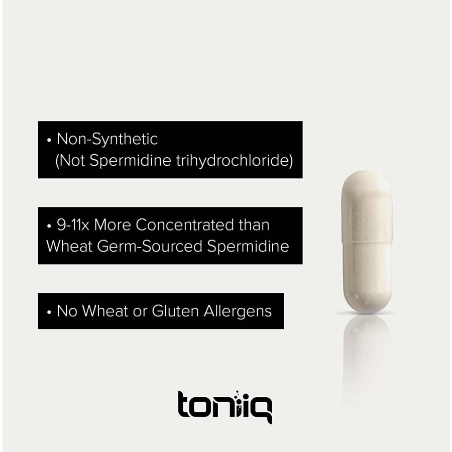 Toniiq 社 天然米胚芽由来 スペルミジン ポリアミン spermidine サプリメント120粒入り_3