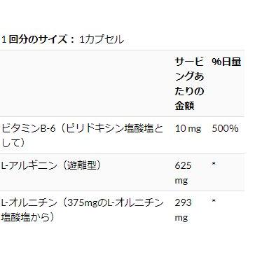Country Life社L-アルギニン＆L-オルニチン配合1,000mg、180粒の画像