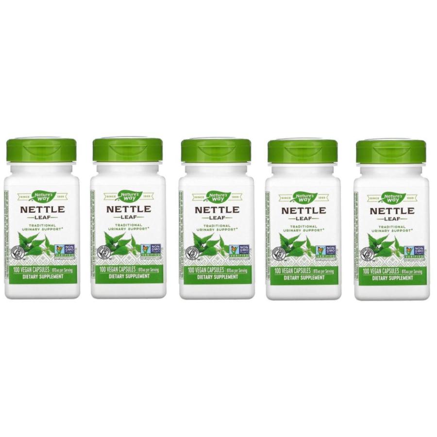 「お得な5本セット」Nature's Way社イラクサの葉(ネトルハーブ/NETTLE)1粒あたり435mg配合サプリメント100粒 ×5本｜goinuda