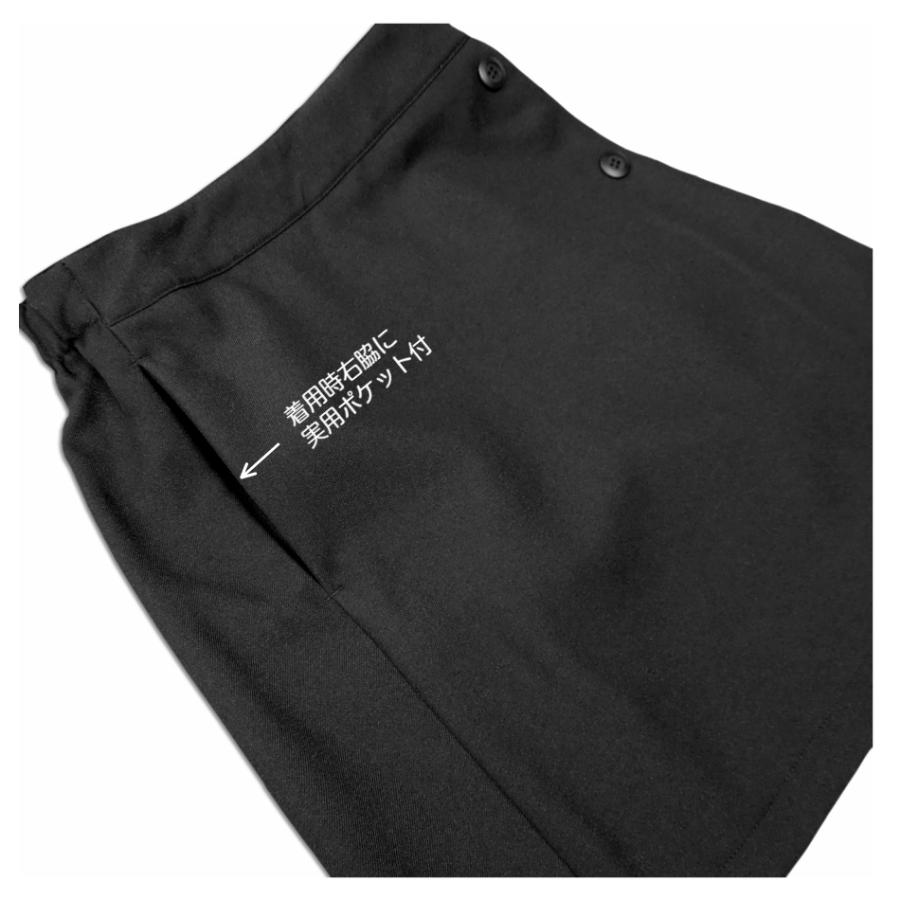 ラップ風キュロットスカート 無地 黒 紺 ジュニア 子供服 女の子