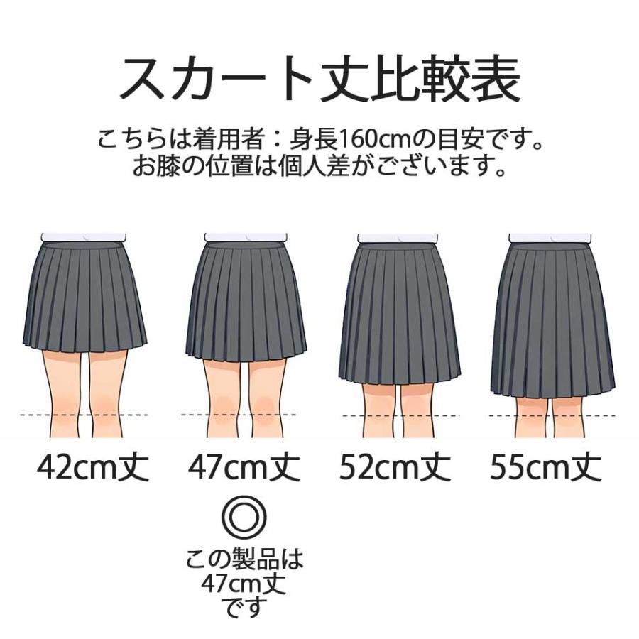 スクール プリーツスカート 裏地付き レディースサイズ 無地 ブラック