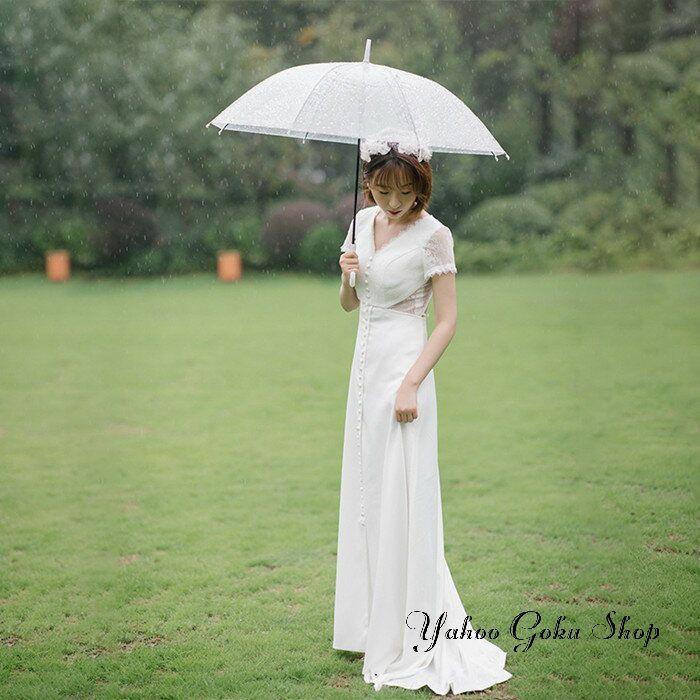 ウェディグドレス aライン ドレス 二次会 花嫁 パーティードレス パーティードレス 結婚式 花嫁二次会 白