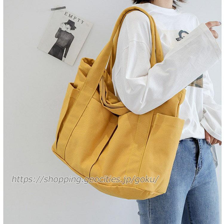 トートバッグ レディース 仕切り キャンバス トート 大きめ 横 大きい ファスナー付き 通勤 通学 Bigトート 17春夏新色