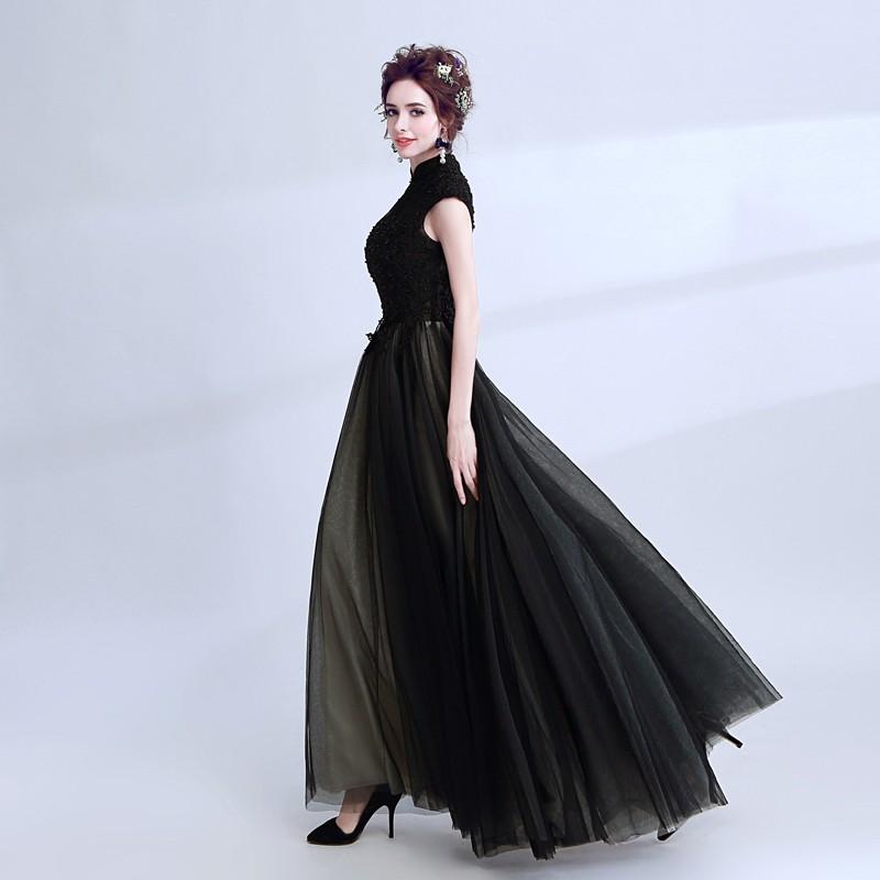 パーティードレス 結婚式 安い 二次会 演奏会 花嫁 カラードレス 黒 ロング コンサート 披露宴 フォーマル Aラインドレス Ckxscslf263 悟空 通販 Yahoo ショッピング