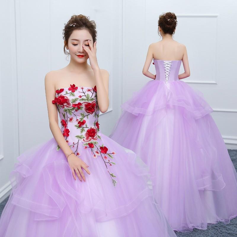 売りオンラインストア カラードレス パーティードレス 結婚式 紫
