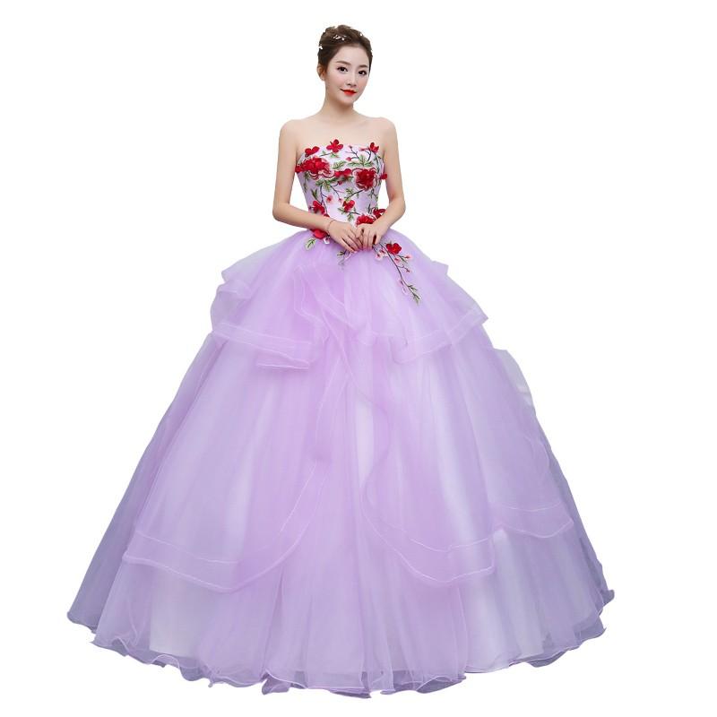 当社の 発表会 シンデレラ 演奏会 花嫁 披露宴 プリンセスライン 二次会 おしゃれ 紫 結婚式 パーティードレス カラードレス コンサート ロング テージ衣装 カラードレス サイズ Xl Www Makehomeeasier Pl