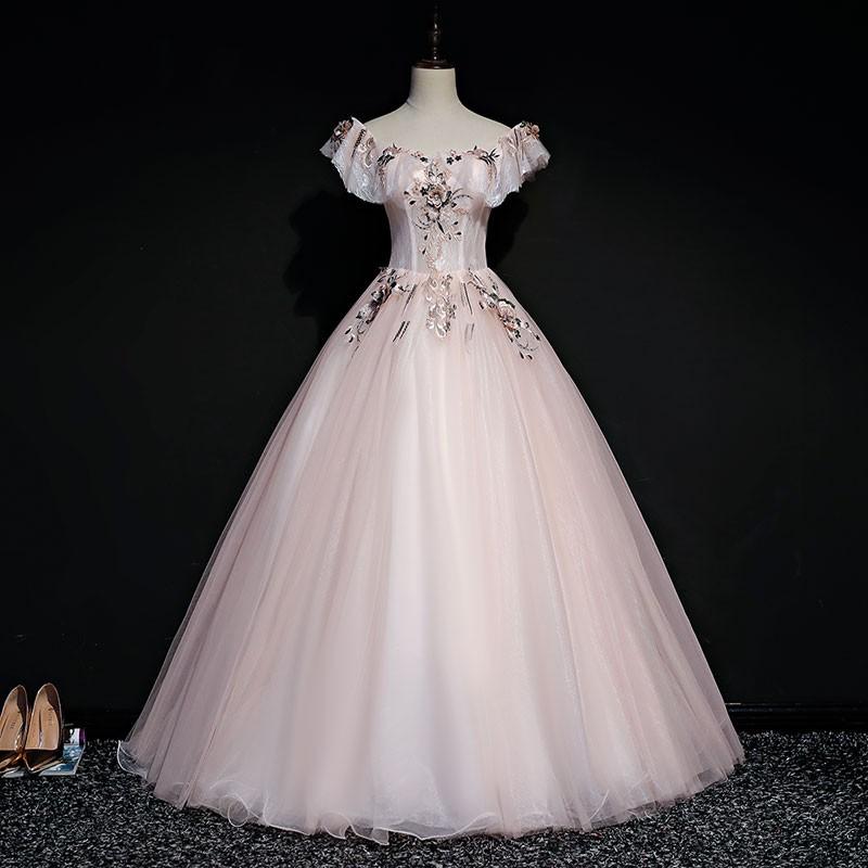 パーティードレス 結婚式 二次会 花嫁 テージ衣装 コンサート 発表会 シンデレラ ピンク 演奏会 プリンセスライン ロング おしゃれ 披露宴 Csppq187 悟空 通販 Yahoo ショッピング