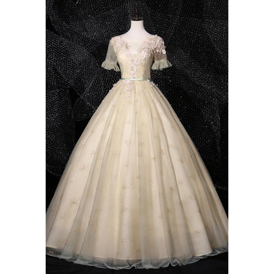 21正規激安 パーティードレス ロング 花嫁 結婚式 黄色 二次会 テージ衣装 おしゃれ シンデレラ プリンセスライン 披露宴 コンサート 発表会 演奏会 当店限定 Www Skylanceronline Com