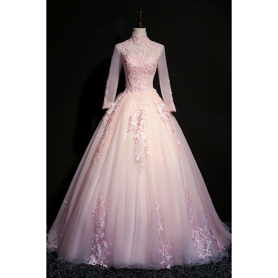 最先端 パーティードレス 結婚式 花嫁 おしゃれ 発表会 二次会 ピンク コンサート ロング シンデレラ プリンセスライン テージ衣装 演奏会 披露宴 在庫品ホワイト Sns Lu