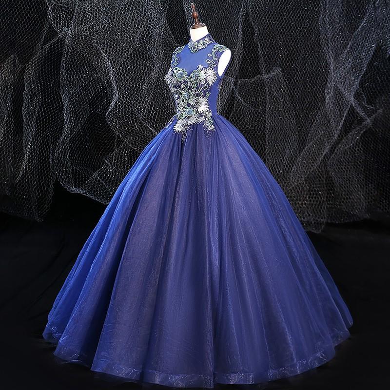 パーティードレス 結婚式 二次会 発表会 青 披露宴 花嫁 ロング シンデレラ コンサート テージ衣装 プリンセスライン おしゃれ 演奏会 Csppq5 悟空 通販 Yahoo ショッピング