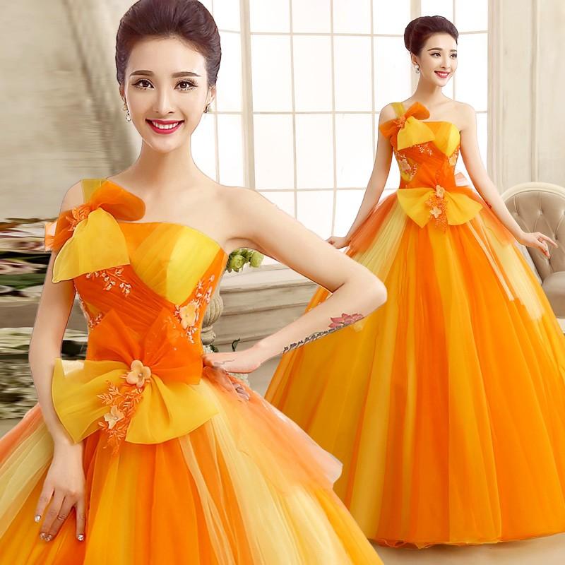 パーティードレス 結婚式 二次会 花嫁 プリンセスライン テージ衣装 披露宴 黄色 コンサート 演奏会 おしゃれ シンデレラ 発表会 Csppq346 悟空 通販 Yahoo ショッピング