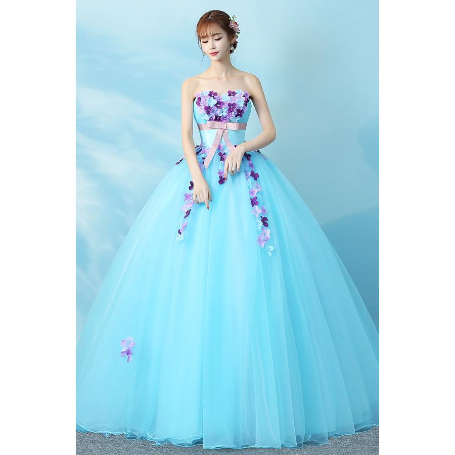 かわいい 青 花嫁 二次会 パーティードレス 結婚式 発表会 プリンセスライン おしゃれ テージ衣装 演奏会 コンサート 披露宴 シンデレラ ロング カラードレス サイズ Xl Blog Runnics Com