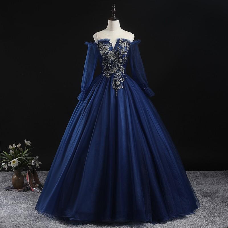 21セール 披露宴 シンデレラ 二次会 花嫁 結婚式 パーティードレス おしゃれ コンサート 青 プリンセスライン ロング テージ衣装 演奏会 発表会 カラードレス サイズ Xxxl Www Radioprovinciatdf Com Ar