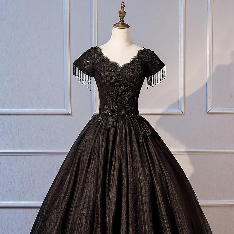 カラードレス パーティードレス 二次会 結婚式 ロング シンデレラ 演奏会 披露宴 プリンセスライン コンサート 黒 テージ衣装 花嫁 発表会 おしゃれ Csppq519 悟空 通販 Yahoo ショッピング