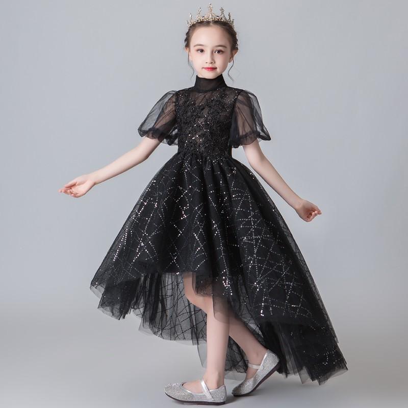 子供ドレス結婚式 ウェディングドレス 可愛い フォーマル パーティードレス子供 袖あり 黒 花嫁ドレス 女の子 撮影用 キッズドレス チャイナ ドレス Www Iainlangsa Ac Id