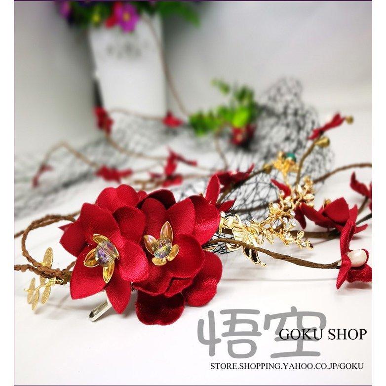 花嫁 ヘッドドレス ティアラ 結婚式 安い 髪飾り 花 メッシュネックレス ブライダル イヤリング 3点セット 演奏会/二次会/披露宴/発表会 |  | 05