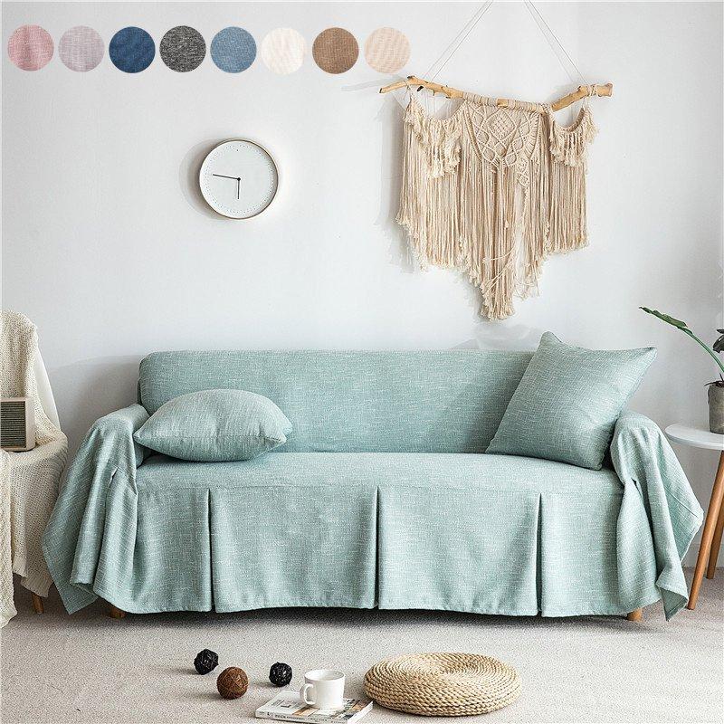 3人掛け ソファカバー ソファカバー 無地 替えカバー マルチカバー リネン混紡 マルチクロス テーブルクロス インテリア 保護カバー おしゃれ 滑り止め Int 悟空 通販 Yahoo ショッピング