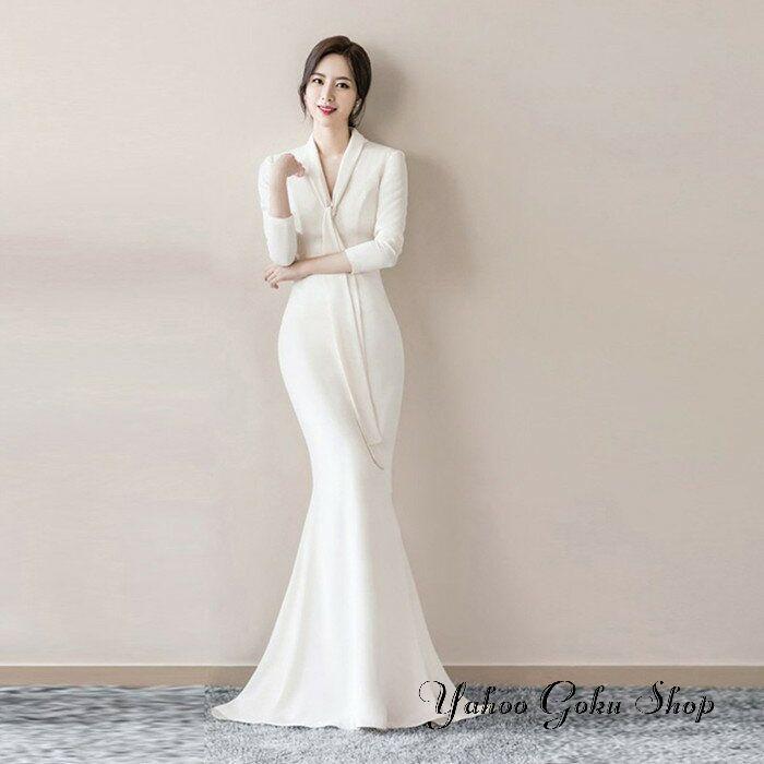 最安値挑戦 ウェディグドレス マーメイド 花嫁 二次会 ドレス 二次会 花嫁 ワンピース 海外挙式 花嫁二次会 大きいサイズ マーメイドライン サイズ M