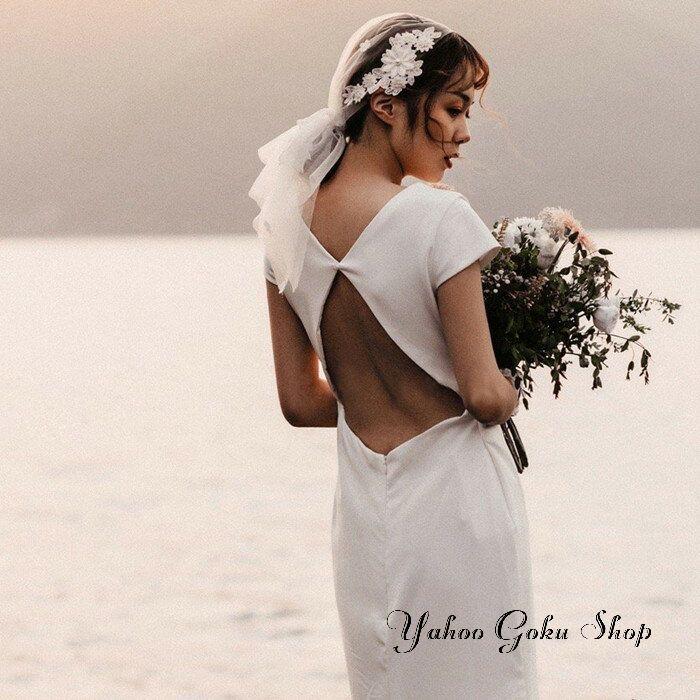 ウェディグドレス ミモレ丈 二次会 ミニドレス ドレス 花嫁 パーティドレス 結婚式 ミニ 白ワンピース 白 dress