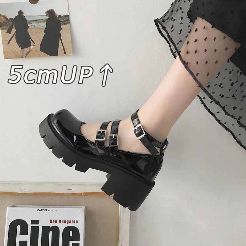 メリージェーン 厚底 パンプス レディース 靴 ストラップパンプス カジュアルシューズ 原宿 通学 通勤 可愛い 厚底パンプス 痛くない 脚長 美脚効果 おしゃれ Mj1 悟空 通販 Yahoo ショッピング