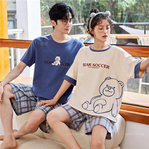 ペア パジャマ 半袖 夏 レディース パジャマ メンズ 綿 ペア パジャマ ギフト おしゃれ カップル ペア ルームウェア 夏 結婚祝い プレゼント ペア M5zmayuryx レディースファッション Pipelotasoph Com